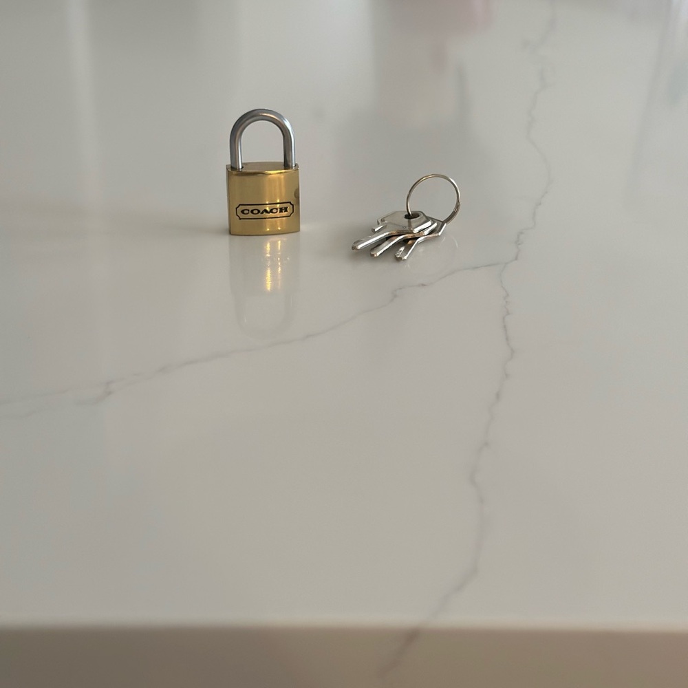 Coach Gold and Silver color Padlock with Keys - Picture 6 of 6